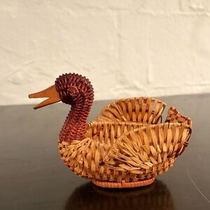 Vintage Duck Mallard Basket